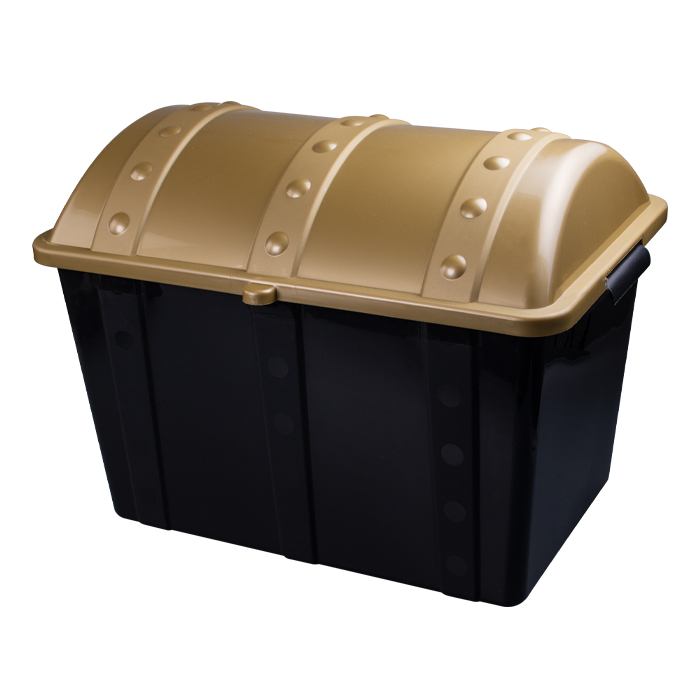 Black Empty Plastic Treasure Chest (ea) (27541)